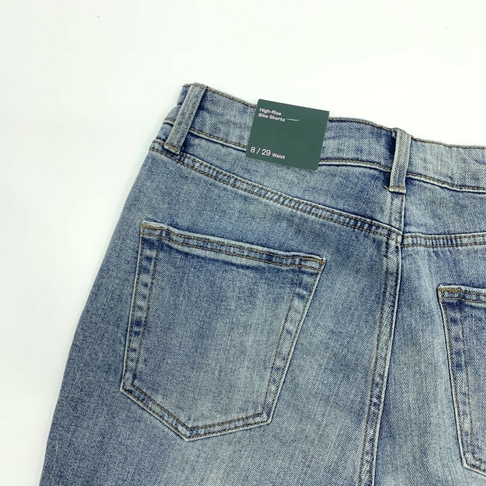 Wild Fable Distressed Denim High Rise Bike Shorts - Picture 8 of 9